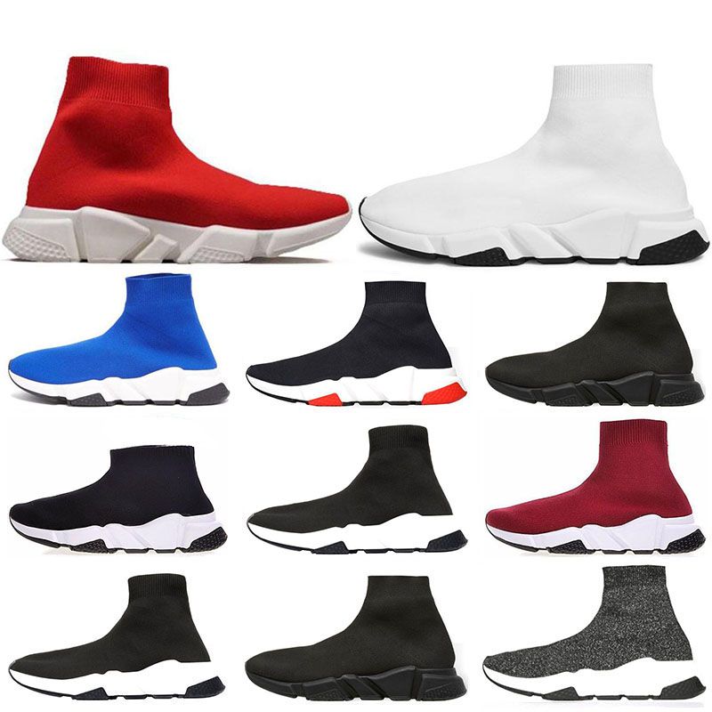 Acquistare Balenciaga Scarpe Firmate Economici Speed \u200b\u200bTrainer Blu Rosso  Brillante Vino Rosso Tripla Nero Flat Fashion Socks Stivali Sneaker Speed \u200b\u200b Trainer Runner Economico | Consegna Veloce E Qualità | It.Dhgate