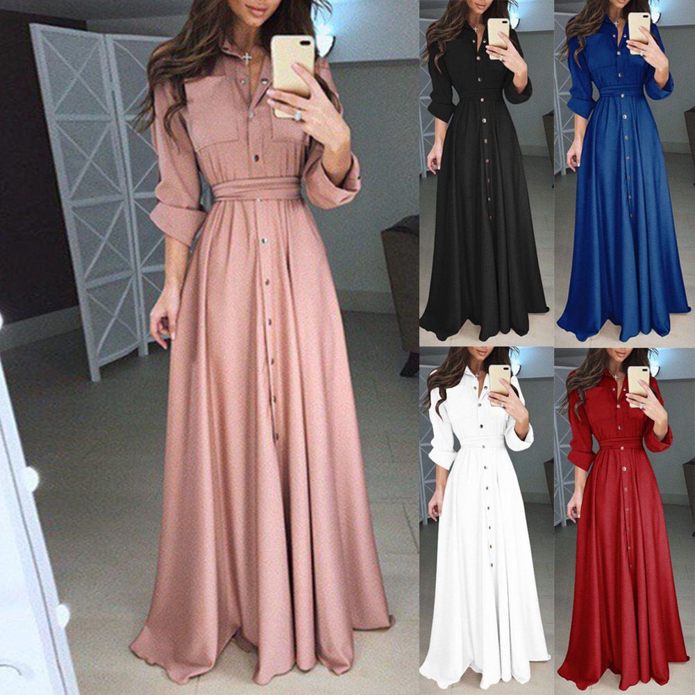 Muslo Hecho de Caracterizar Vestidos De Fiesta Elegantes Otoño Invierno Vestidos Casuales Manga Larga  Barato Vestidos Formales 2018 Vestido Largo