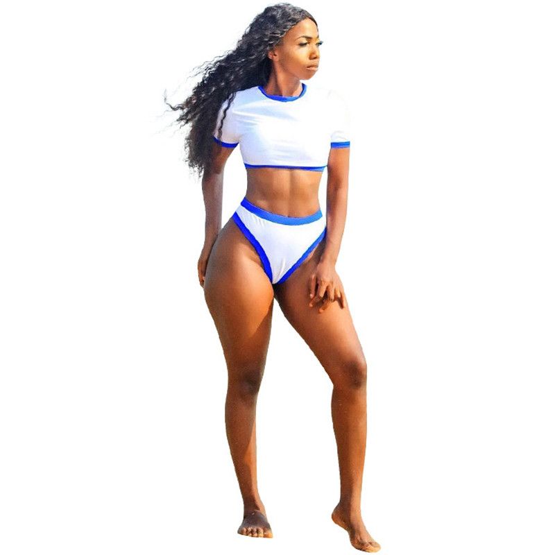 2 piece swimsuit with sleeves