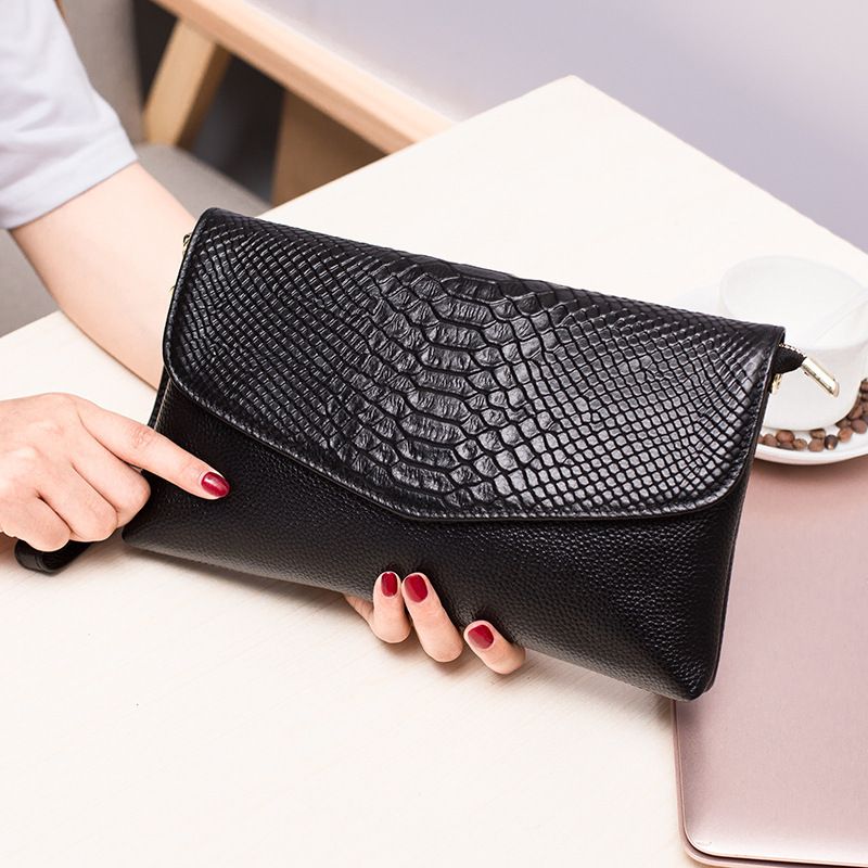crocodile clutch purse