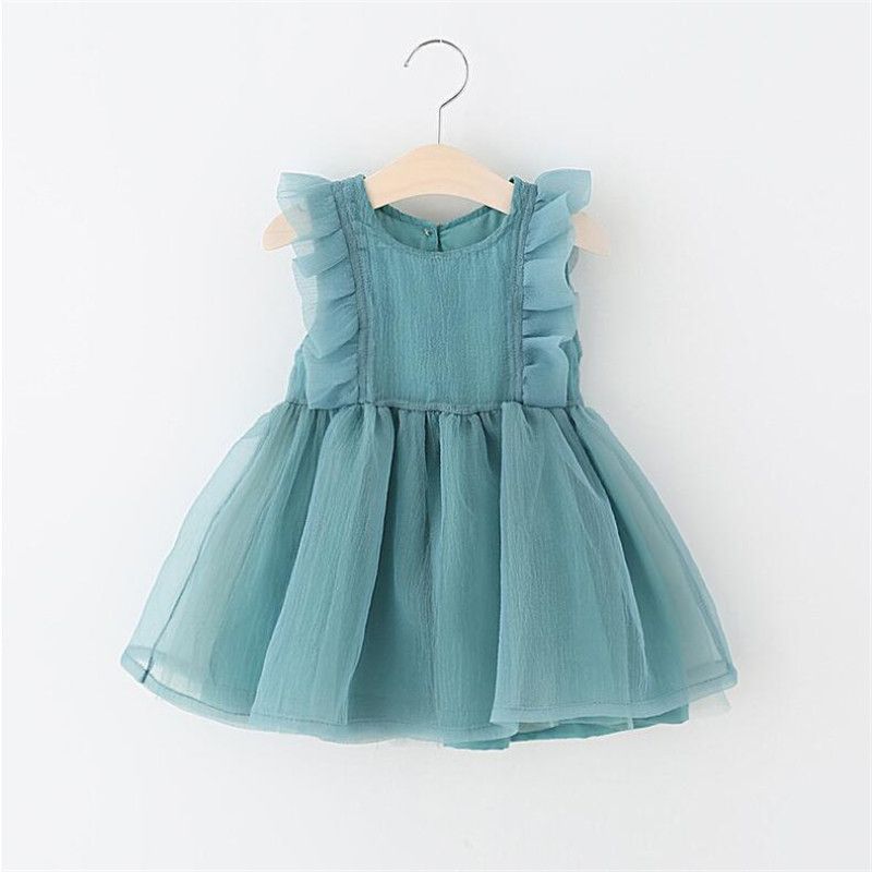 green newborn dress