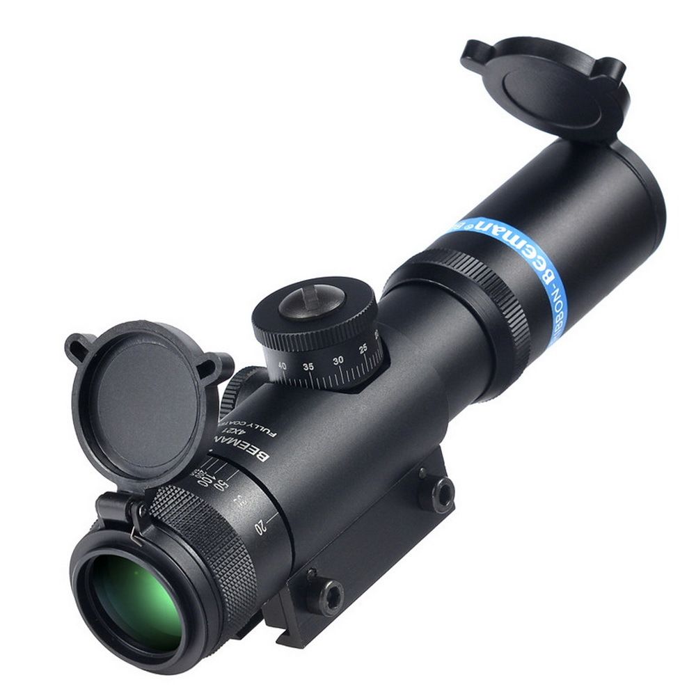 Tactical SS2 4x21 AO Scope Sight Rifle Scope With Lens Cap For Hunting 