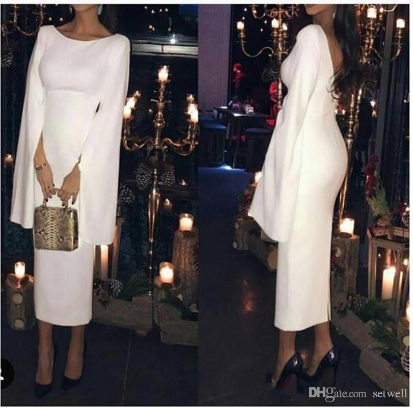 the white satin evening gown