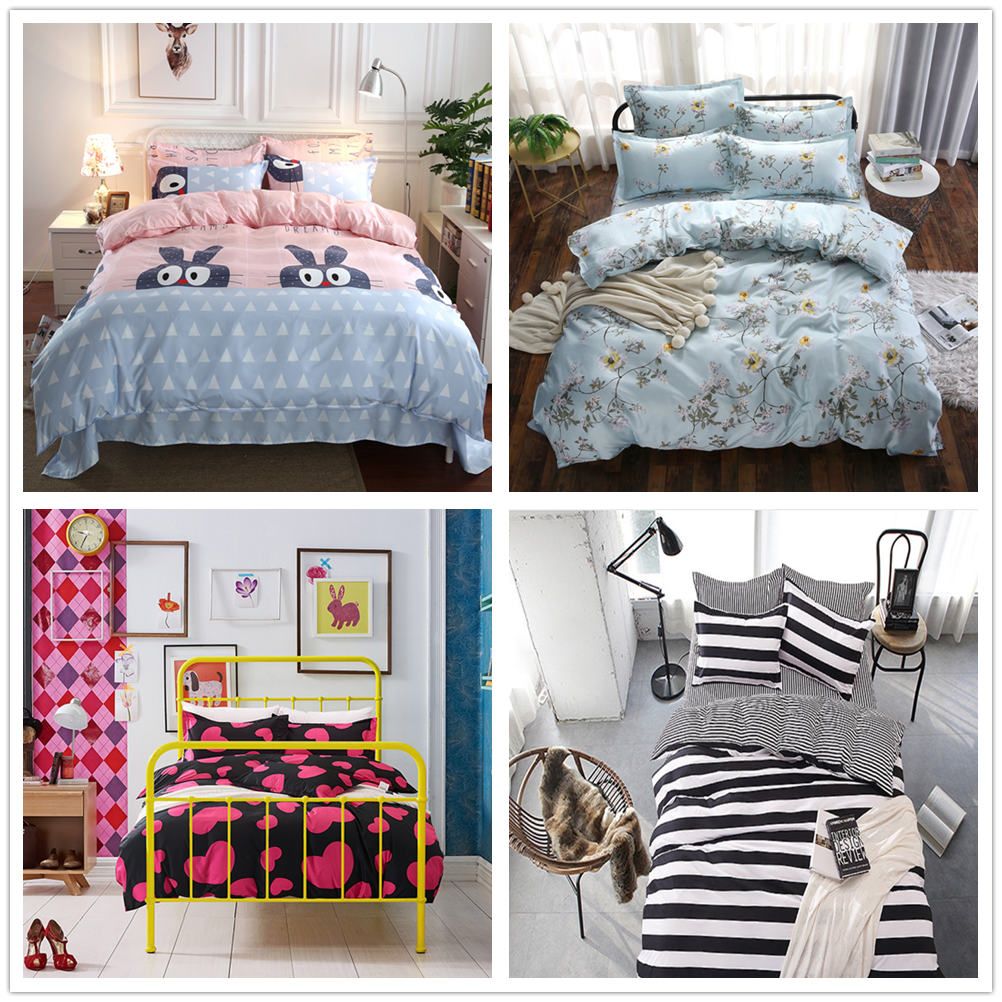 Soft Lovely Bedding Set Single Double King Size With Beautiful