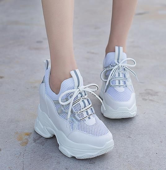 Zapatos deportivos para mujer 2019 de malla transpirable de moda casuales Calzado Deportivo