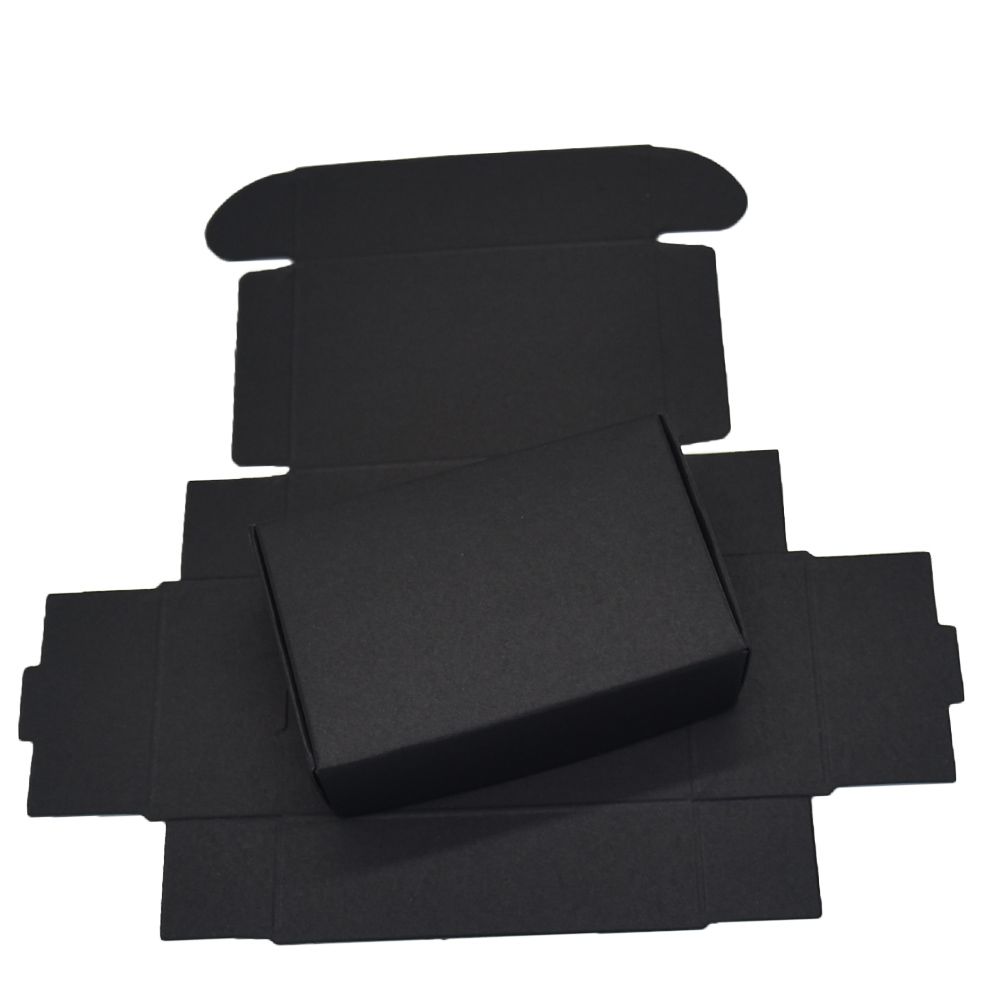 9.4x6.2x3cm Black Cardboard Paper Boxes For Wedding Gift Card Package Kraft Paper Box Birthday