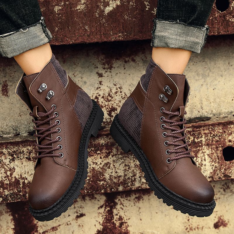 articulo definido Serpiente Botas casuales de invierno Moda para hombre con cordones Botas para caminar  Zapatos de nieve de