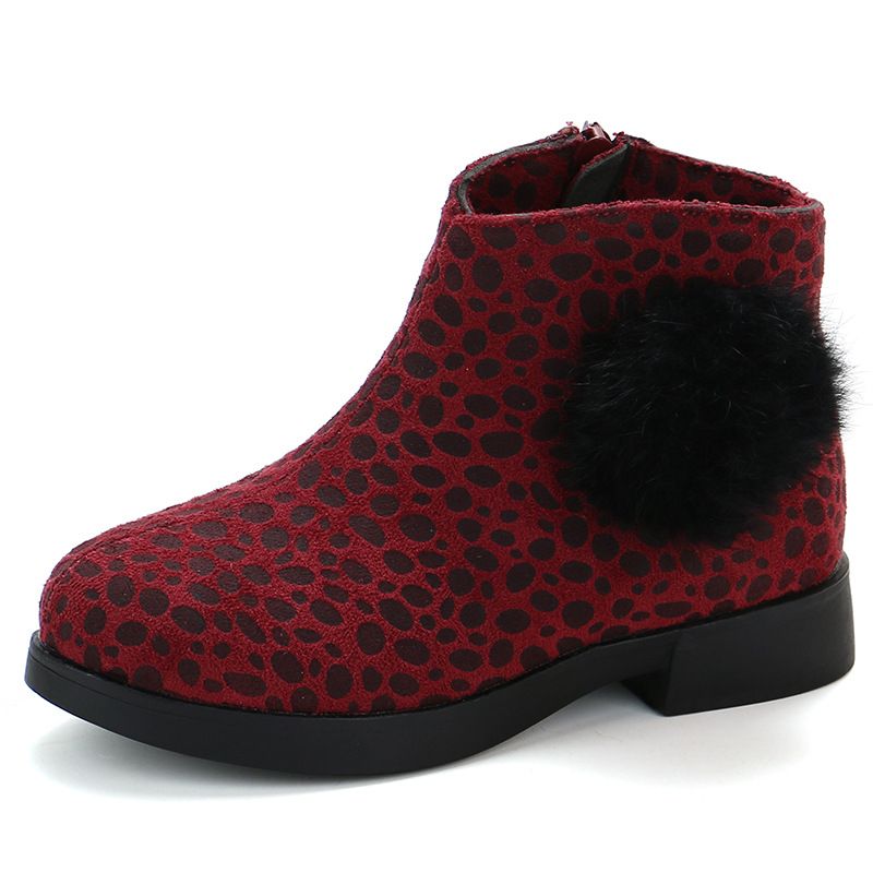 leopard print girls boots
