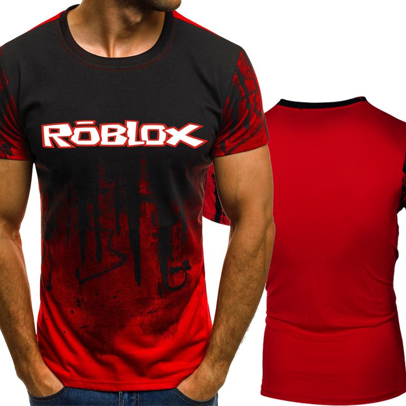 Mens O Neck Roblox Print Gradient Color T Shirt Men Fast Compression Breathable Short Sleeve Fitness T Shirt Gyms Tight Tee Tops Retro Tees Weird T - short sleeve minion t shirt roblox
