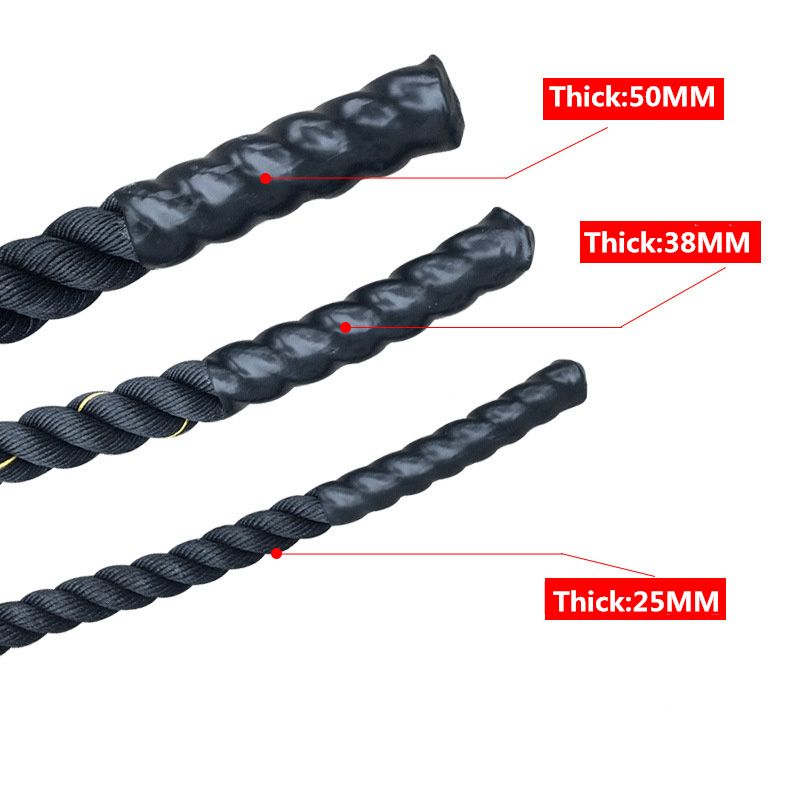 25mm Fitness Heavy Jump Rope Crossfit Weighted Battle Skipping Ropes