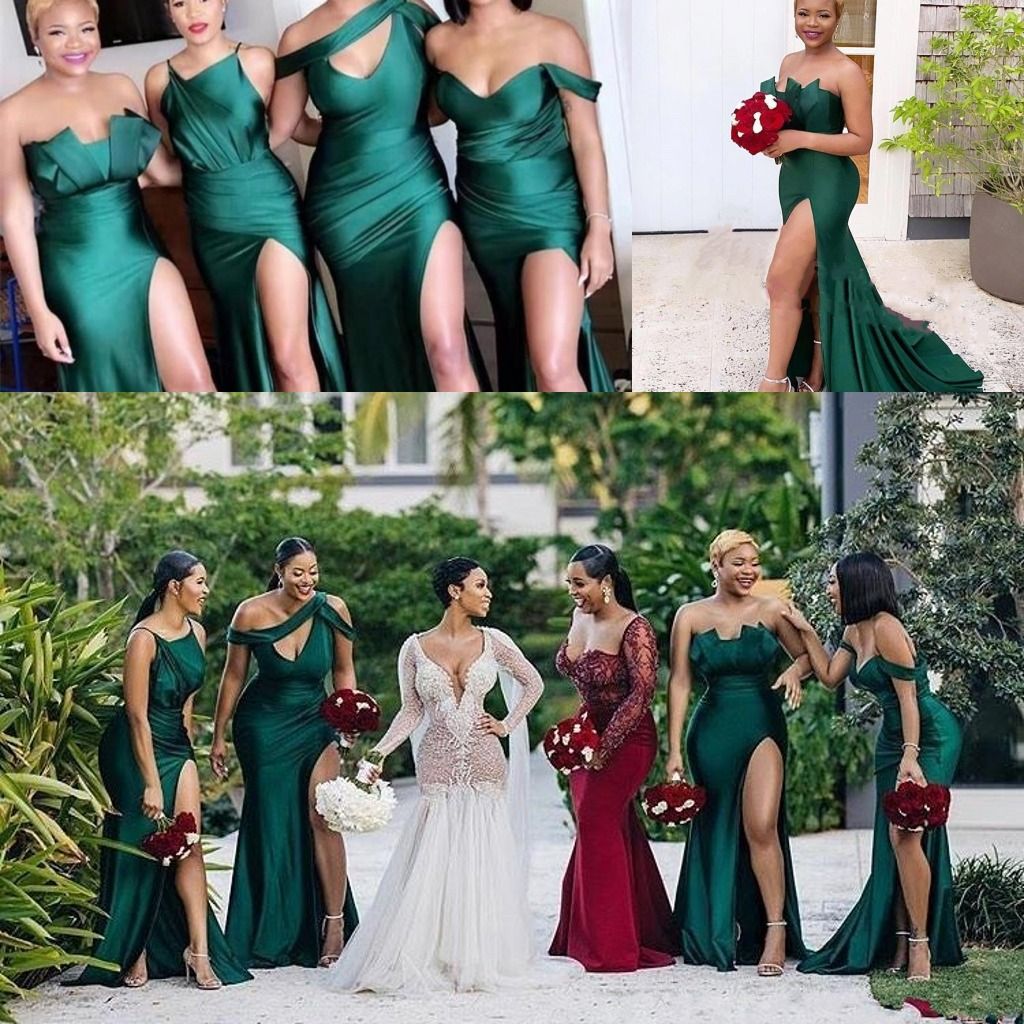 dark green wedding guest dress
