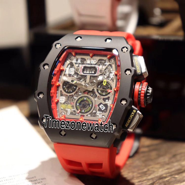 Black Ceramic Skeleton Dial Watches 