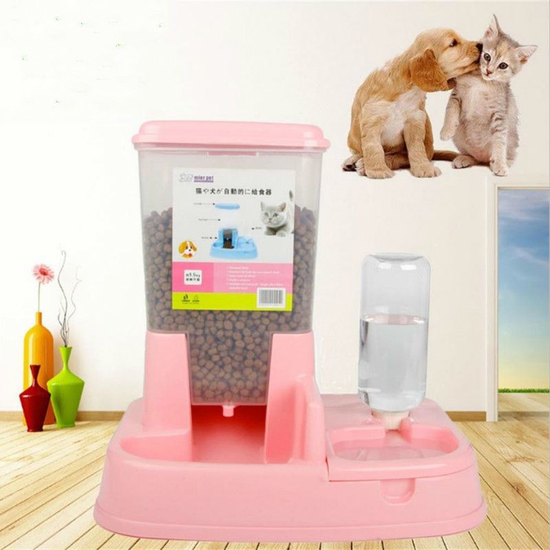 double automatic cat feeder