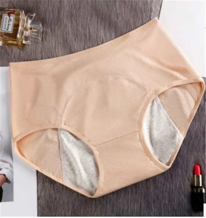2020 Womens Casual High Waist Menstrual Leak Proof Panties Womens