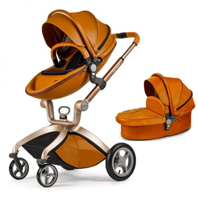 tan leather pram