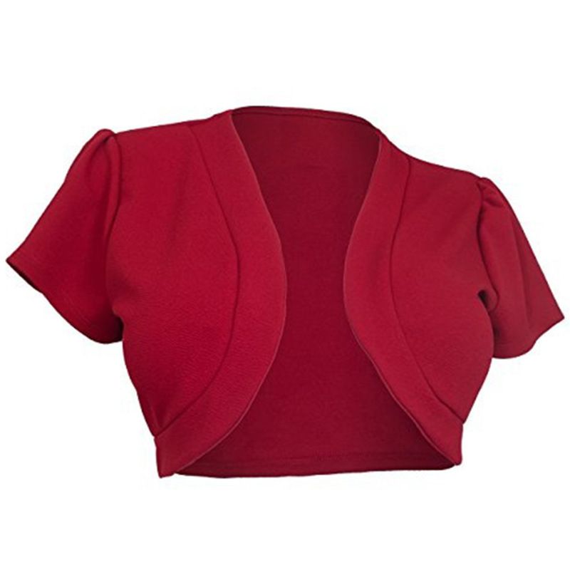 Womens Jackets Short Sleeve Crop Jacket 
