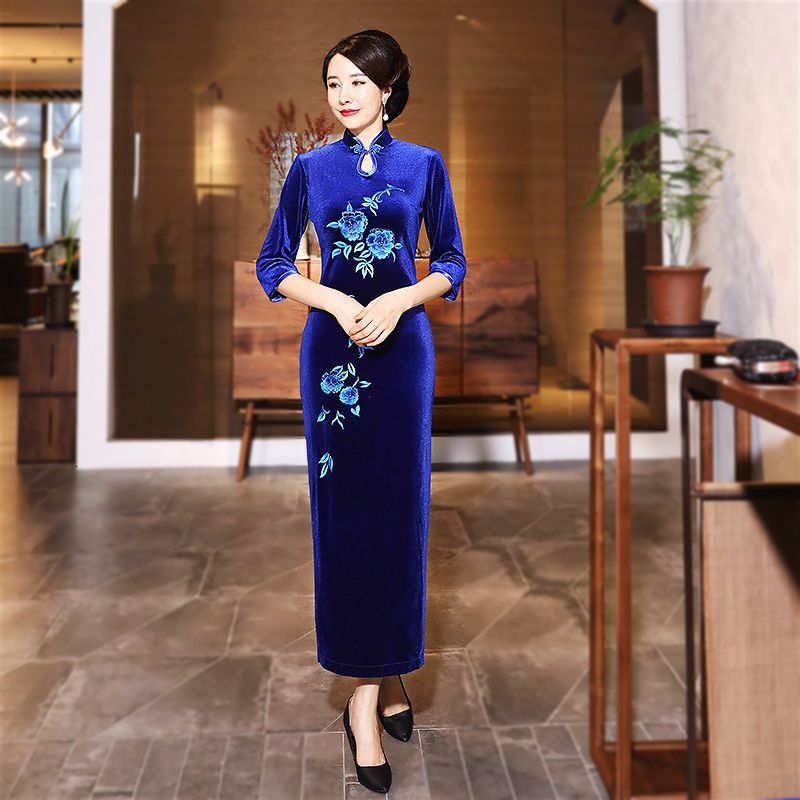 velvet cheongsam