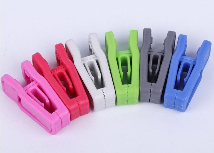 DSstyles Mollette 6 pezzi Pioli di plastica Clip di vestiti portatili Pioli di bucato per abito Appendiabiti Appendiabiti con corda 