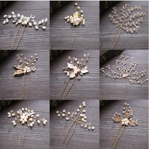 gold bridal hair pins