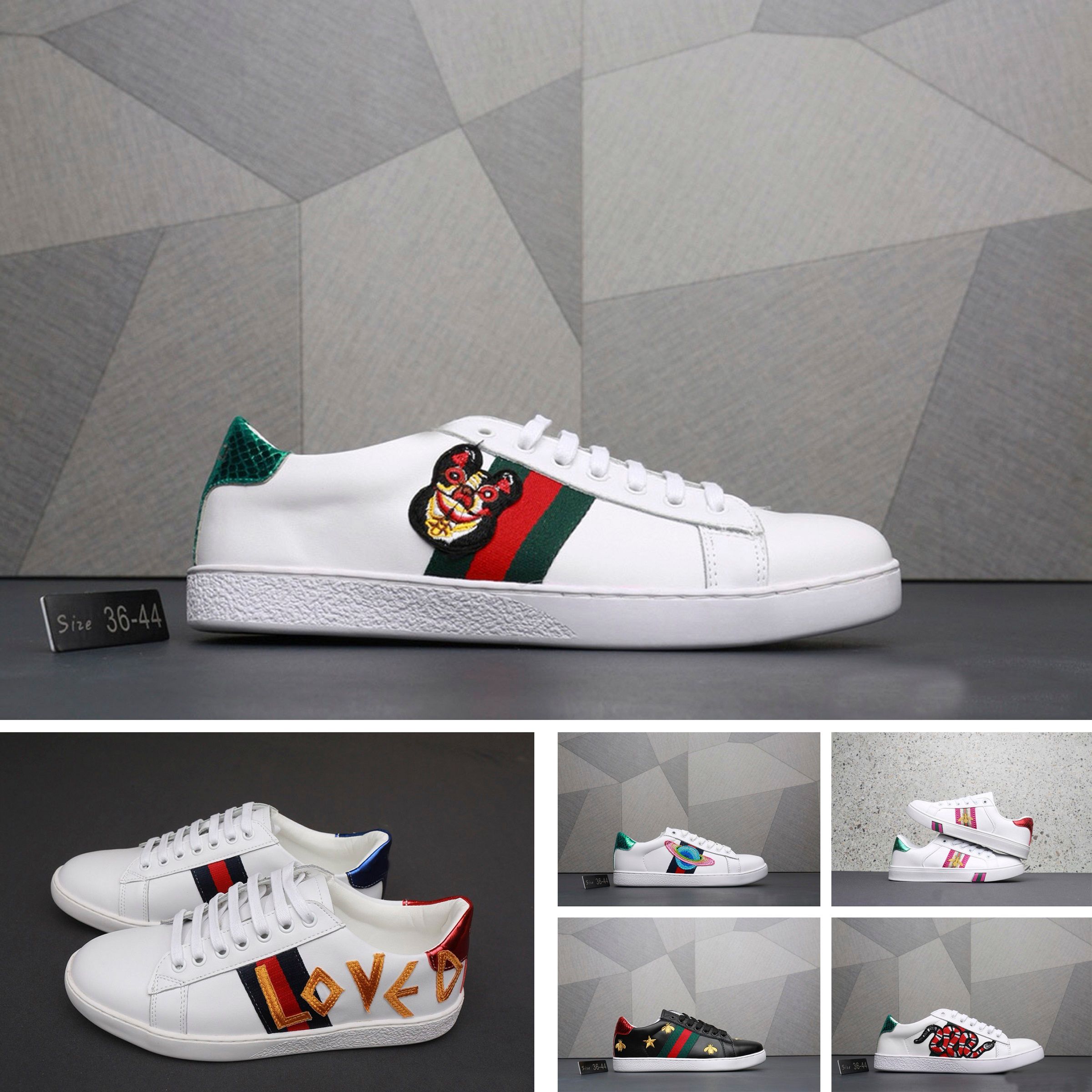 Acquistare Gucci Men Shoes La Migliore Vendita Di Scarpe Da Tennis Scarpe  Da Corsa Ricamate, Lettere Ricamate, Cosmo, Ape, Testa Di Lupo, Scarpe Da  Uomo Scarpe Da Ginnastica Firmate Da Donna Gucci