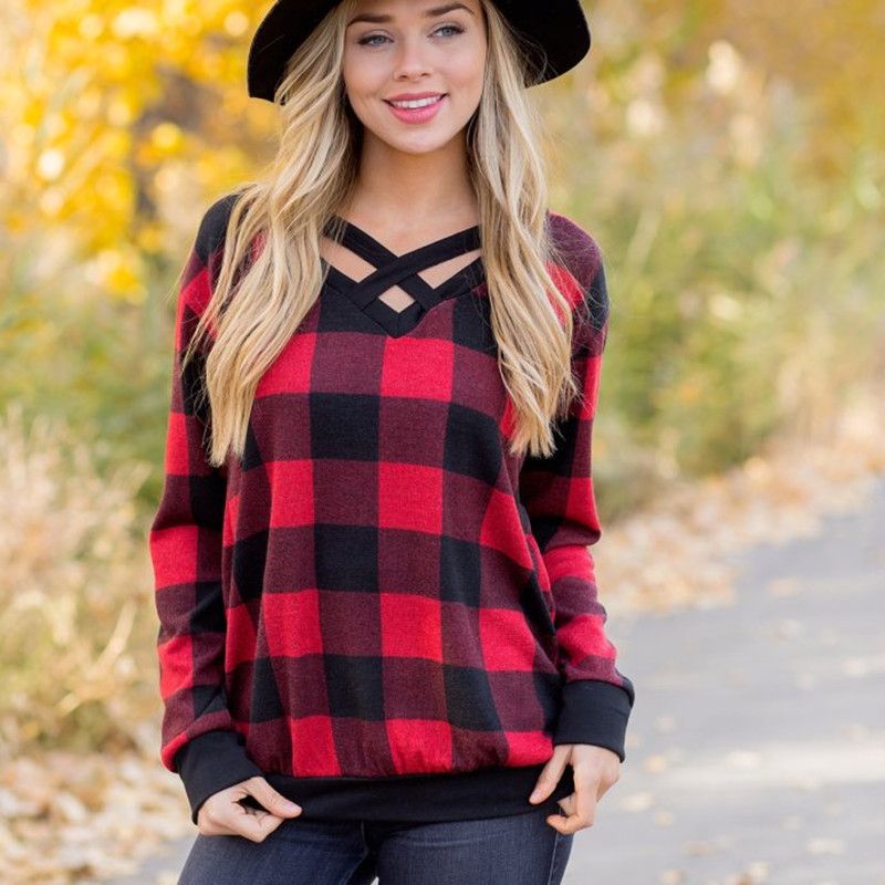 womens plaid t shirt