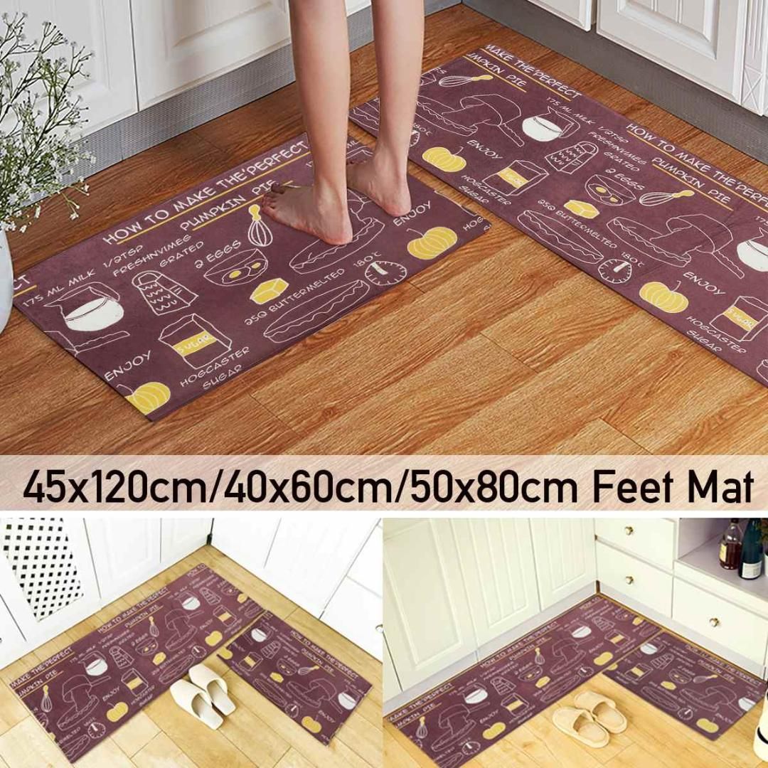 2019 Velvets Kitchen Rug Long Doormat Bedroom Bathroom Toilet