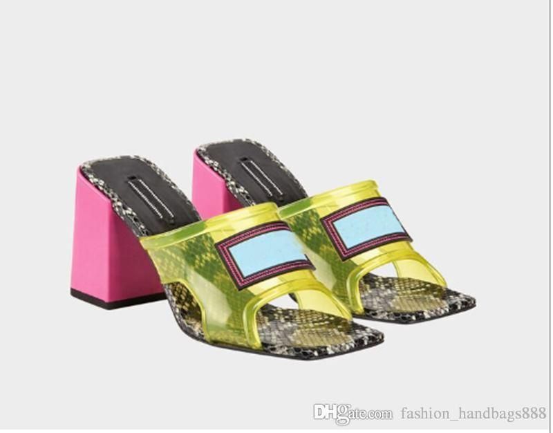 Acheter Sandales À Talon Moyen Pour Femmes Transparentes, Mules À Talon  Haut Coulissantes En PVC Avec Semelle En Cuir Fabriqué En Italie, Taille 35  43 De 0,91 € Du Fashion_handbags888 | Fr.DHgate.Com