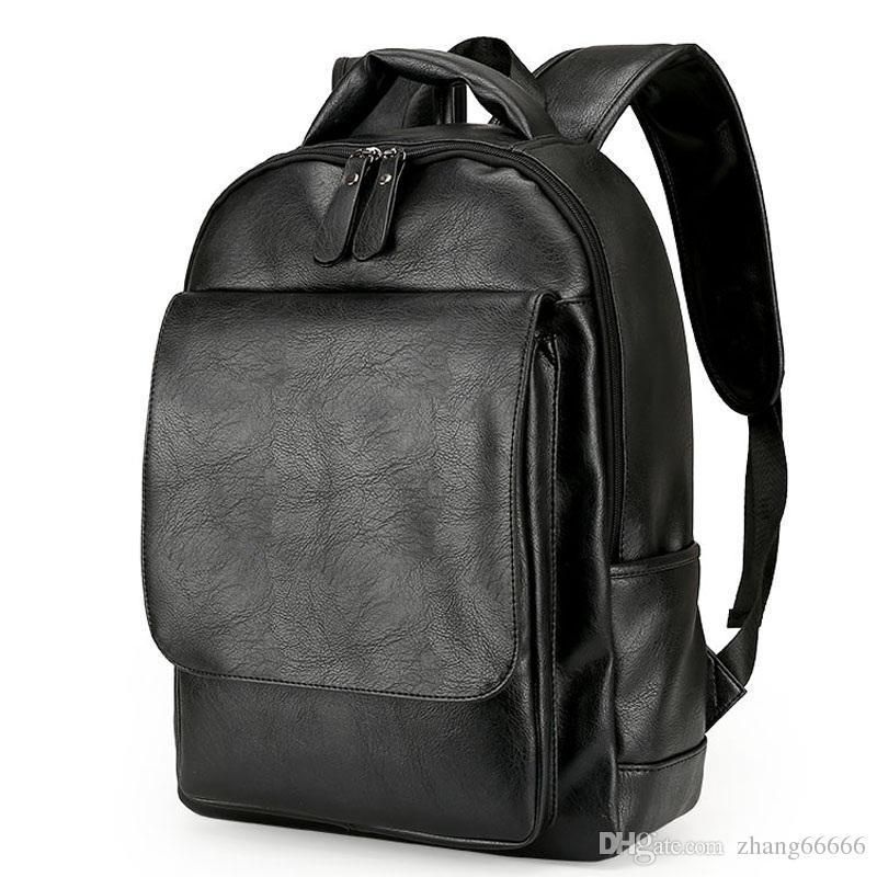 mochilas negras piel