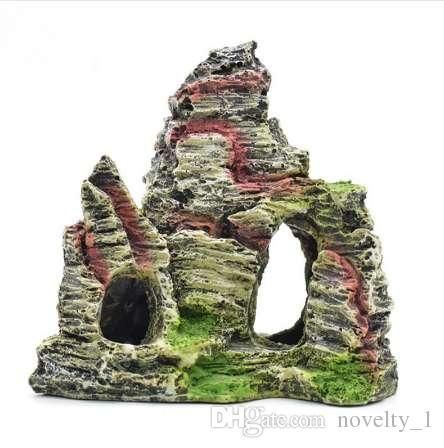 2019 Ezlife Artificial Mountain Aquarium Ornaments Decorations