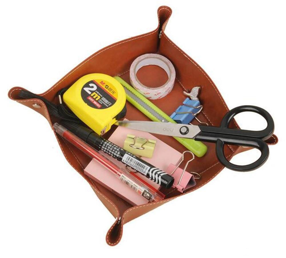 Grosshandel Hot Home Housekeeping Pu Leder Valet Trinket Klapp Tablett Faltbare Telefon Schlusselmappe Munze Desktop Storage Kleinigkeiten Box Bins Zubehor Von Sunflowerxiangyang 1 87 Auf De Dhgate Com Dhgate