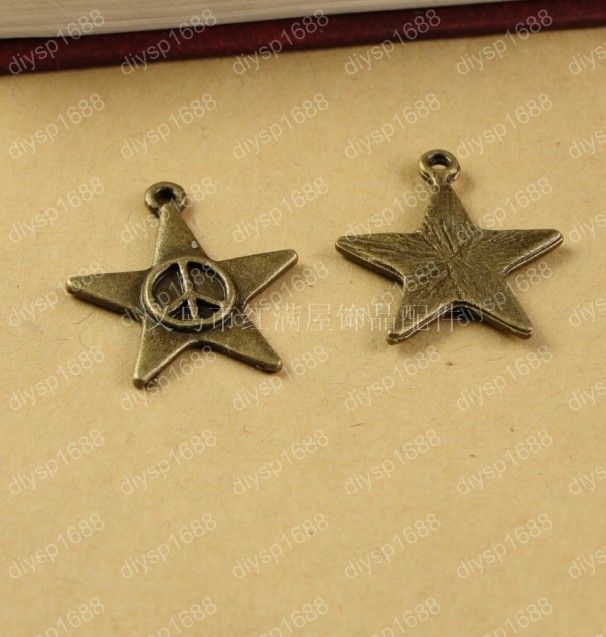 Peace Sign Star Charms