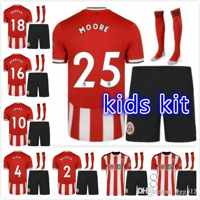 2020 Kids Kit Sheffield Home Soccer Jersey 2019 20 Sheffield