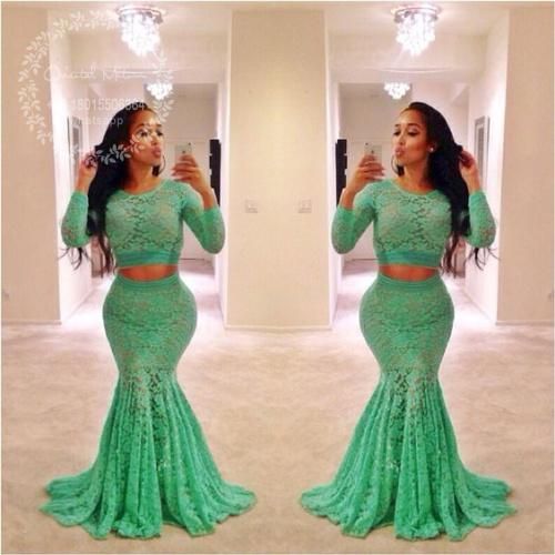 lime green mermaid prom dresses