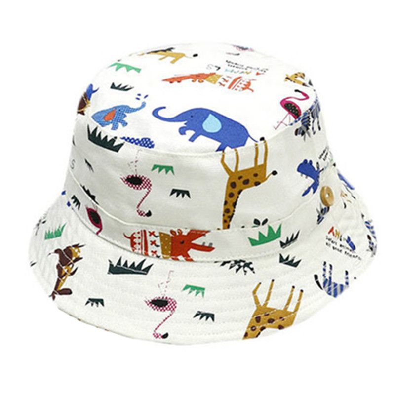 Cartoon Animal Sun Basin Cap Children Fisherman Hat Sunhat Summer Cap for Boys//Girls Children