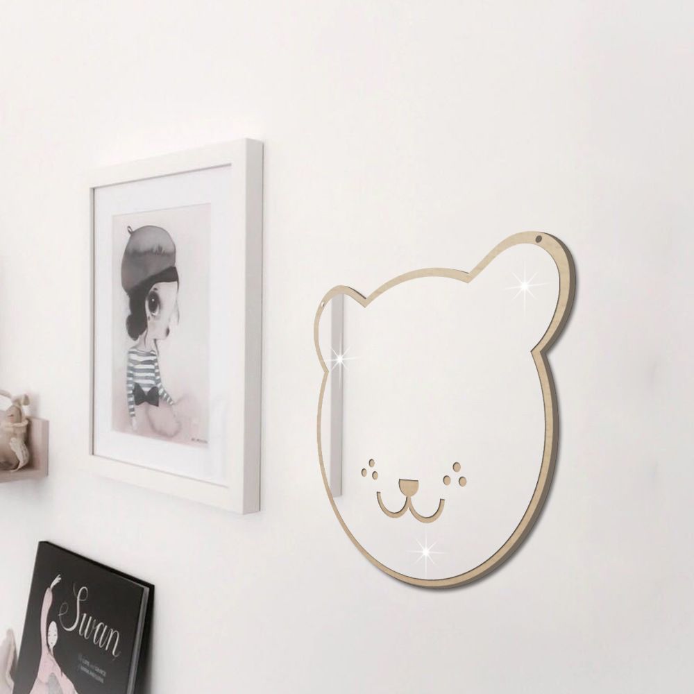 Nordic Acrylic Mirror Cute Cartoon Wall Camera Props Kids Room Wall Home Decor