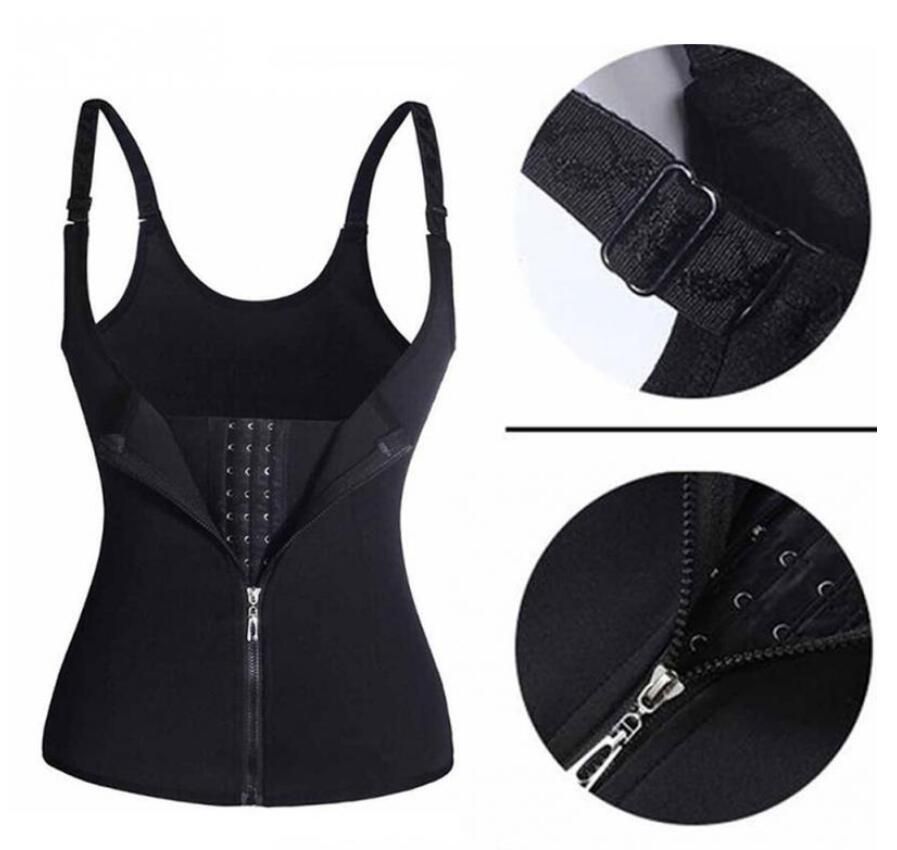 2020 Adjustable Shoulder Strap Waist Support Vest Corset Women Zipper