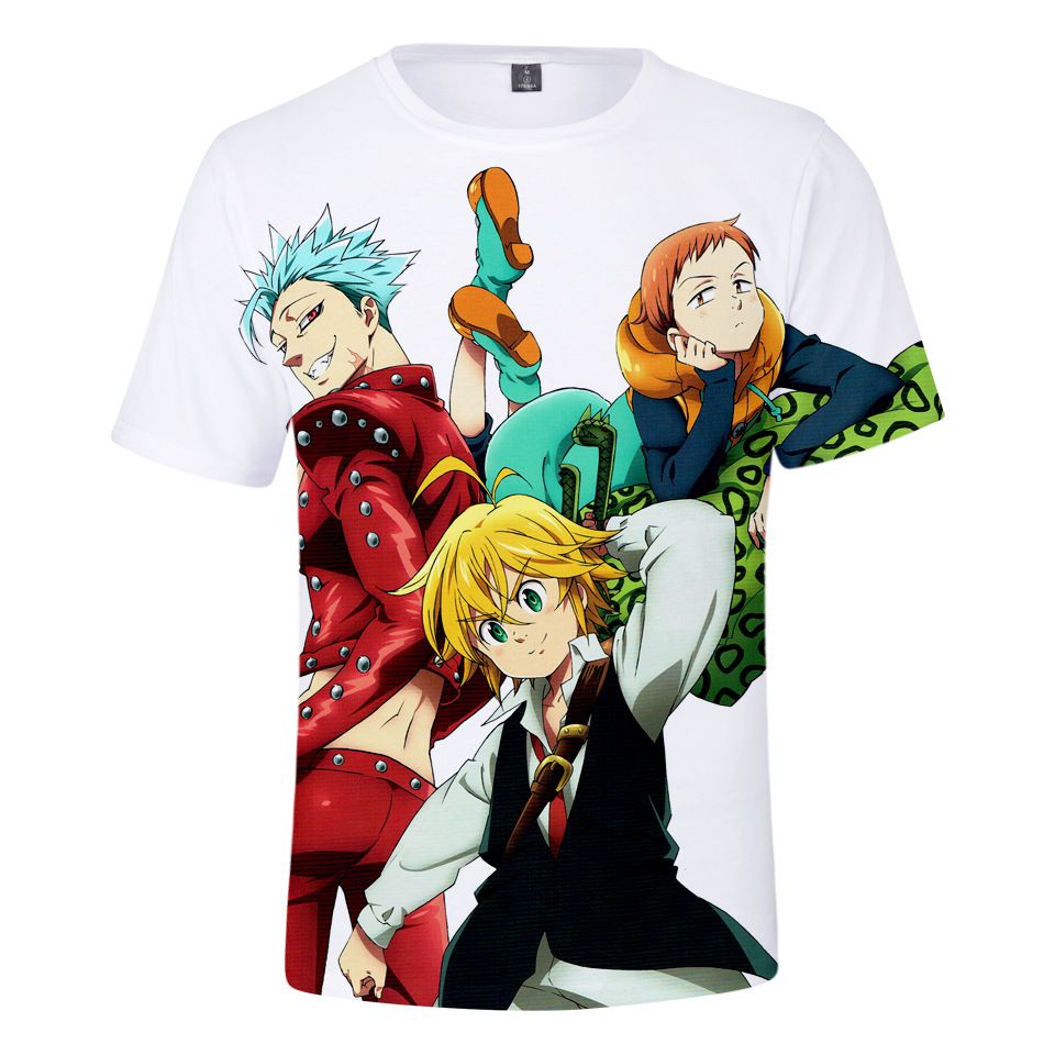 10 Camisas Camisetas Anime Sete pecados capitais Nanatsu
