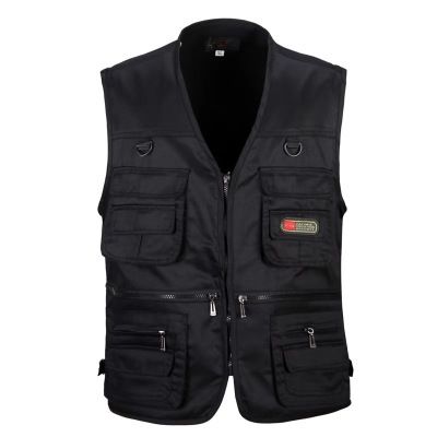 New Spring And Autumn Men Pocket Vest Army Green Waistcoat Casual Multi ...