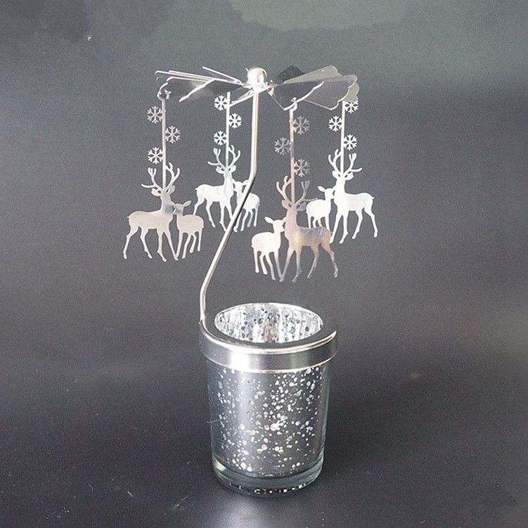 Wedding Moroccan Lanterns Rotate Rotating Candle Holder Metal