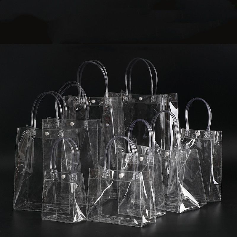 Clear Display Bags Small, Transparent Gift Plastic Bag Mini PVC Bags