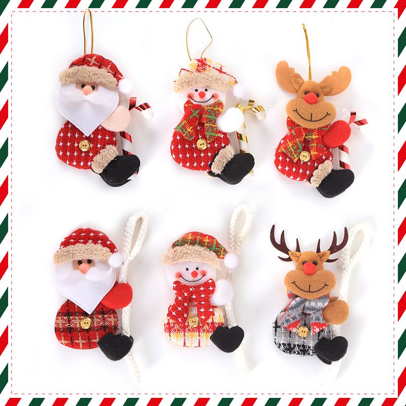 Acheter Kawaii Tissu De Noel Poupee Decorations Corde Descalade Santa Bonhomme De Neige Elk Ornements Pour Arbre De Noel Decor A La Maison Pendentif Enfant Cadeau De 17 33 Du Caronline Dhgate Com