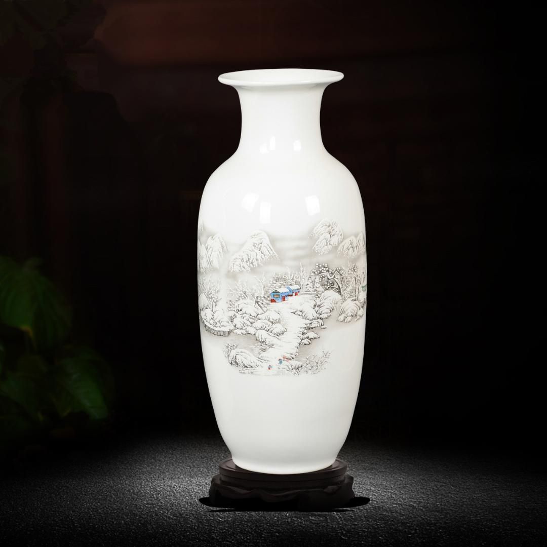 Chinese Jingdezhen Large Tabletop Decoration Flower Vase Ceramic Vase Home Decoration Traditional Chinese Art Porcelain Home Decor Floor Vases Home