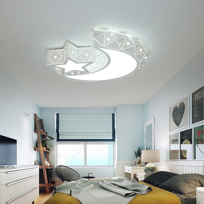 Grosshandel Schlafzimmer Deckenleuchte Moderne Minimalistische Kinderzimmer Lampen Warm Schlafzimmer Zweite Schlafzimmer Lampe Kreative Sterne Mond Personlichkeit Lampen L118 Von Ledleader 63 2 Auf De Dhgate Com Dhgate
