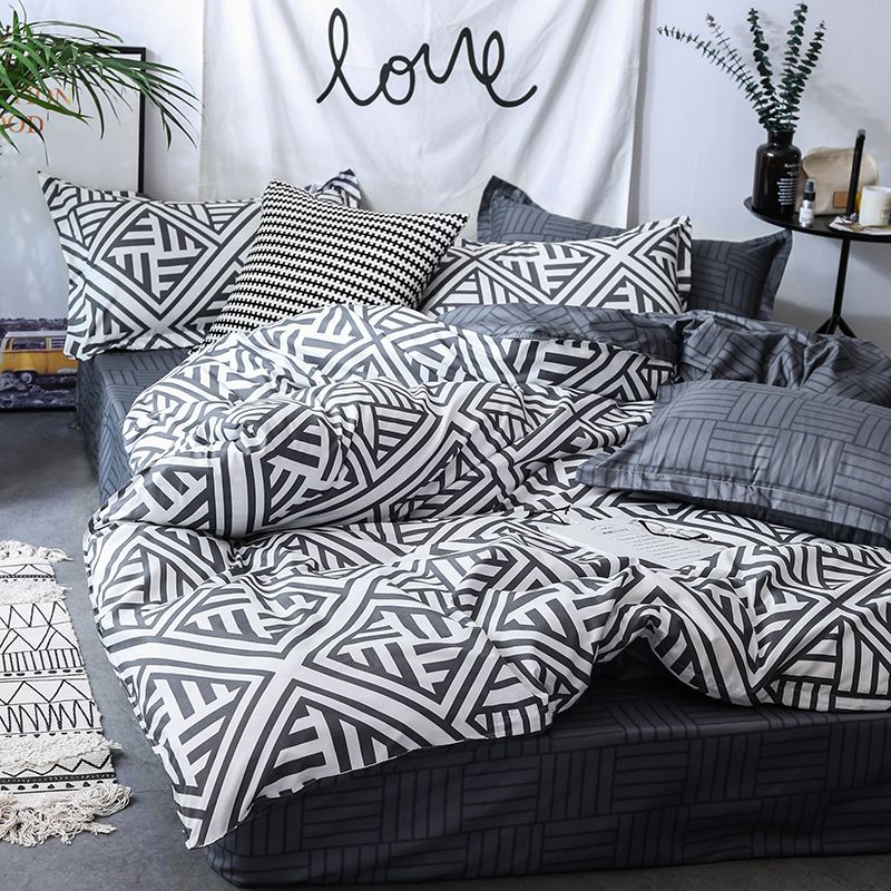 Classic Bedding Set Linen Bed Duvet Cover Sets Leopard Super King