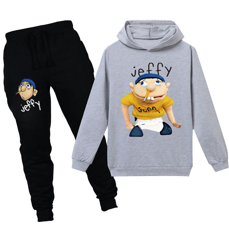 Je-F-F-Y Tracksuit Pullover Hoodies Pants Set 2 Pieces Sweatsuits for Kids Boys Girls