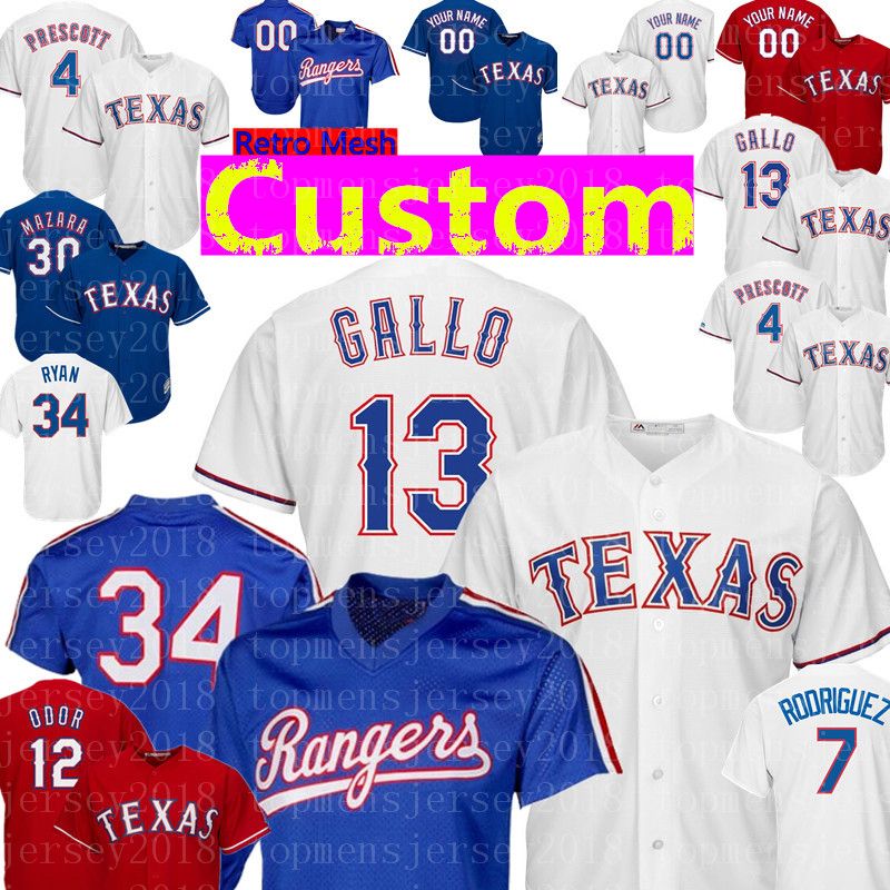 texas rangers jersey numbers 2018