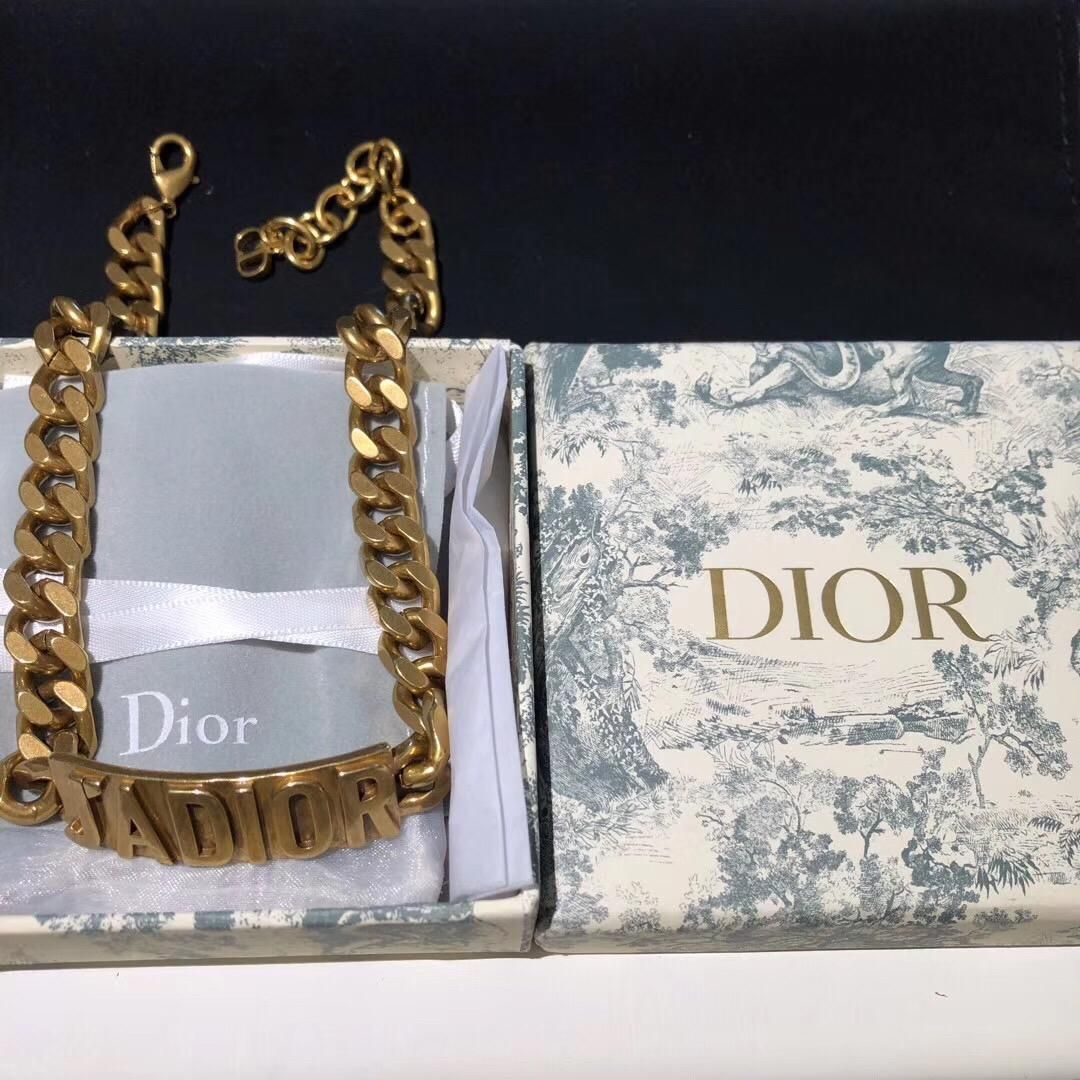 dior iced out chain