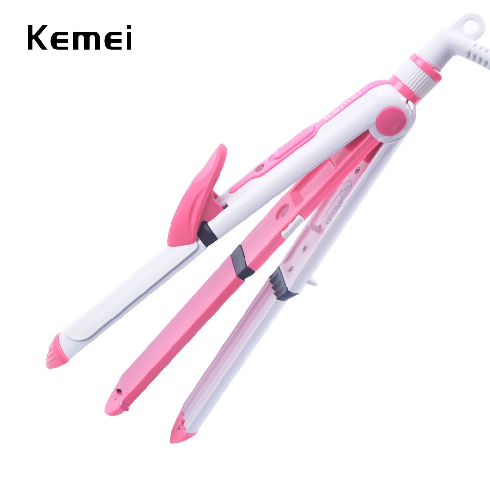 plugged in pink curling wand