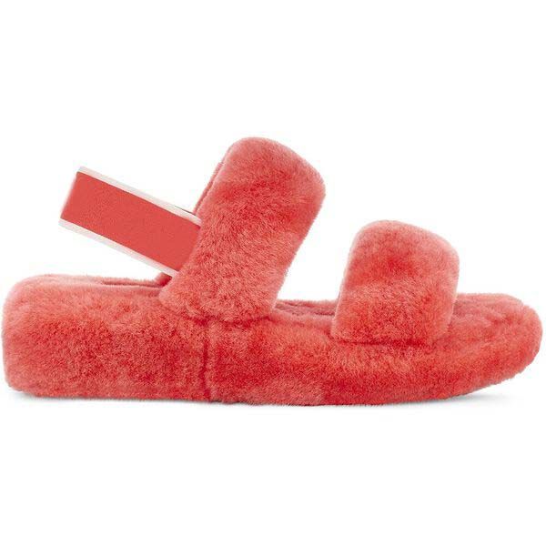 furry flip flop sandals