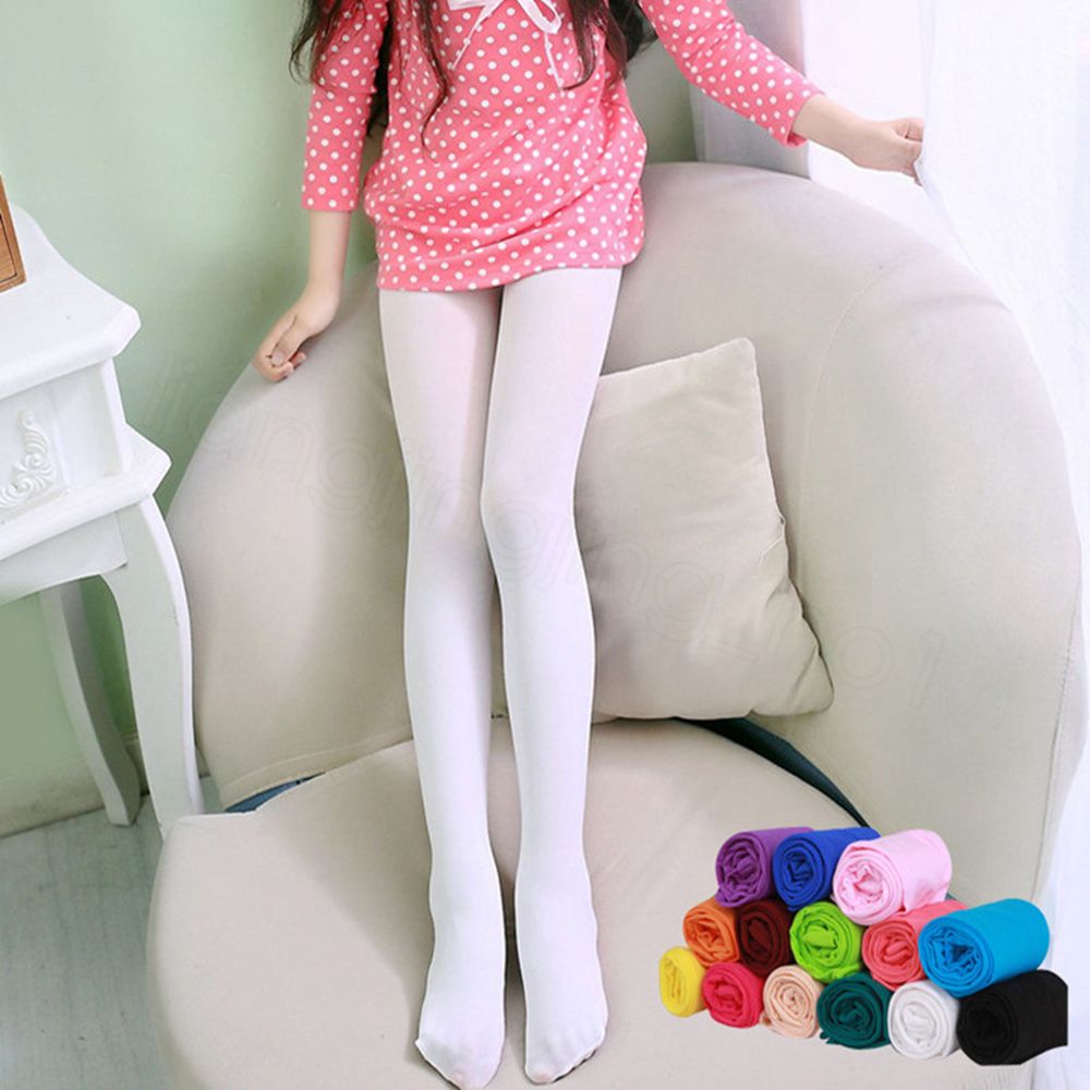 2020 15styles Girls Pantyhose Tights Kids Solid Socks Candy Color